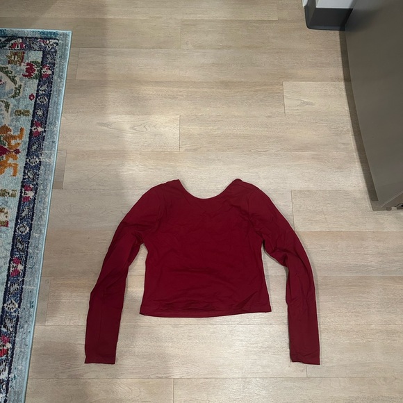 Edikted Tops - Edikted Deep Red Long Sleeve Top
